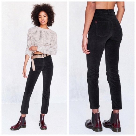 Urban Outfitters Denim - Urban Outfitters 27W Girlfriend Velvet Denim Black